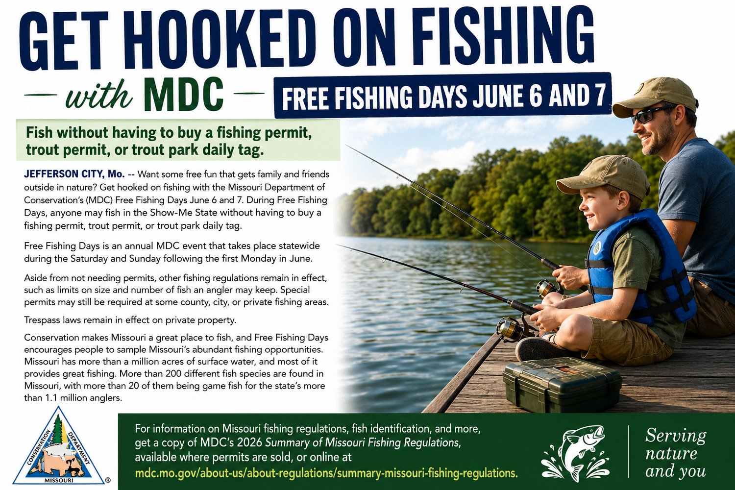 Get hooked on fishing with MDC Free Fishing Days June 6 and 7 - My
